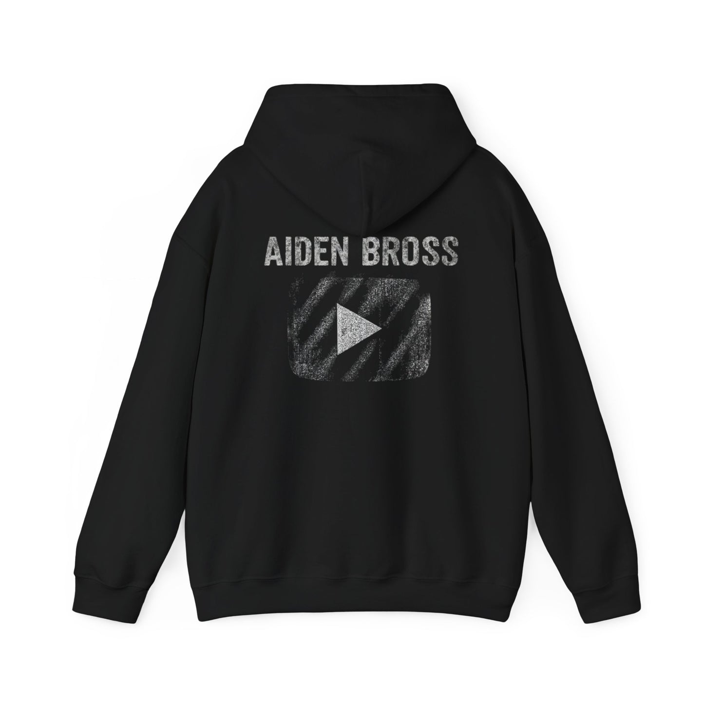 Aiden Bross YT Channel Merch Hoodie (White / Black)