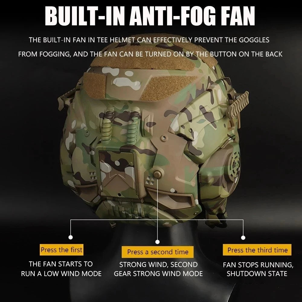 Military Titanium Smart Assault Helmet (Built-In Tech) | Bross's Vault