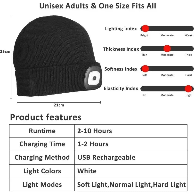 Urban LED Flashlight Beanie (Multiple Colors) | Bross's Vault