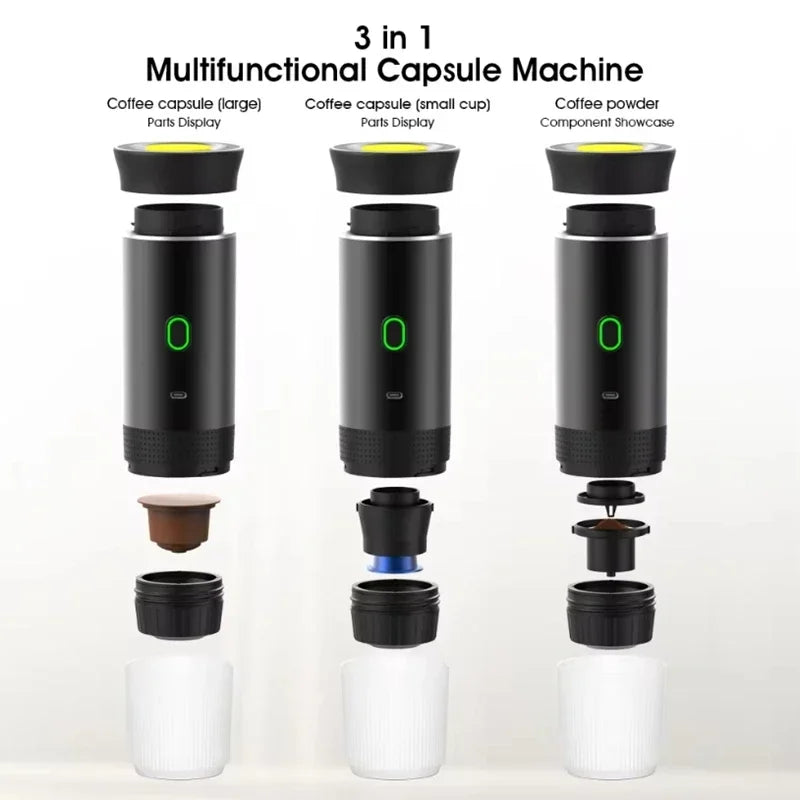 Authentic Portable Wireless Espresso Coffee Maker 3-in-1 Hot & Cold Coffee Machine (Customizable) | Bross’s Vault