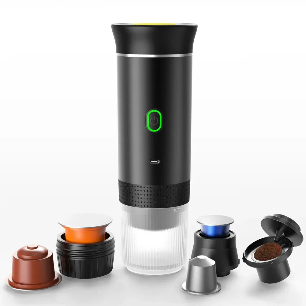 Authentic Portable Wireless Espresso Coffee Maker 3-in-1 Hot & Cold Coffee Machine (Customizable) | Bross’s Vault