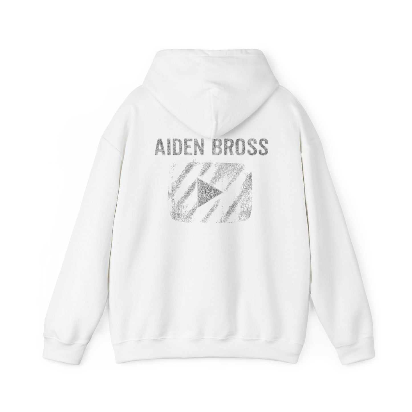 Aiden Bross YT Channel Merch Hoodie (White / Black)
